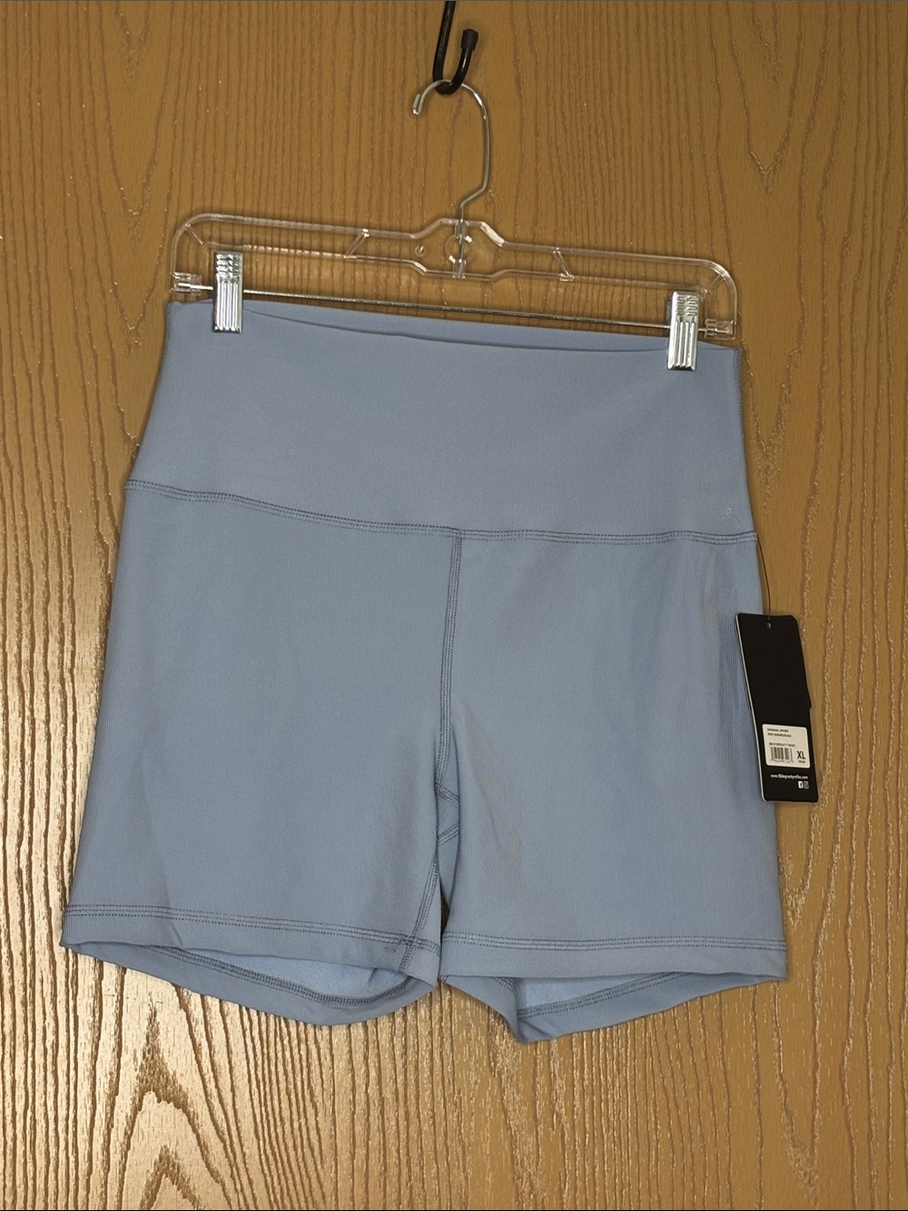 90 Degree By Reflex Women’s High-Waist Bike Shorts - Light Blue